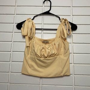 VRG GRL Yellow Bow Tank Top